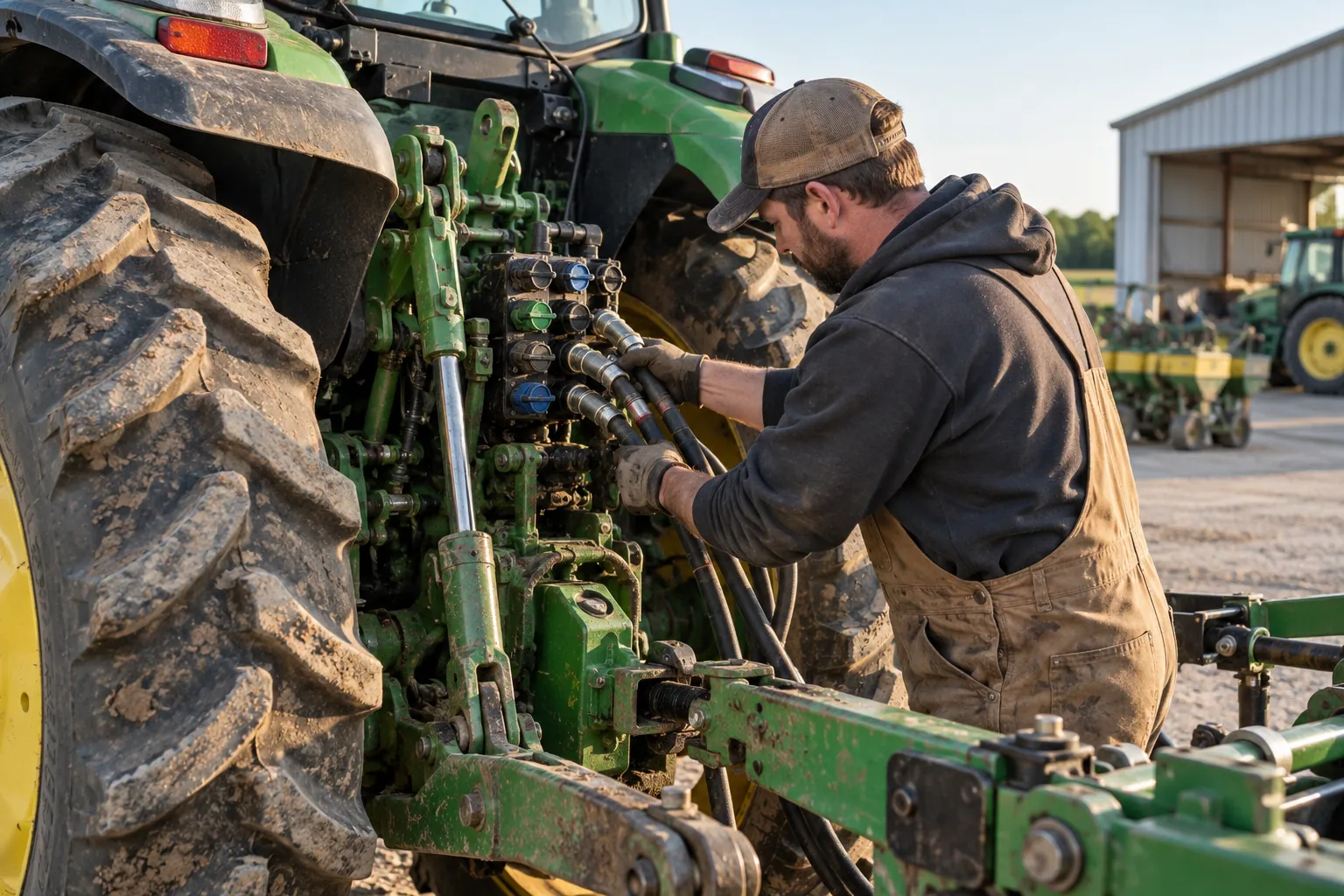 Machinery fleet implement hitch and hydraulic inspection preview thumbnail.
